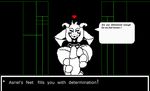  &lt;3 2015 anthro asriel_dreemurr balls black_and_white black_sclera caprine clothing dialogue digital_media_(artwork) erection erikathewerecat_(artist) first_person_view foot_fetish footjob fur goat hands_behind_head horn humanoid_penis looking_at_viewer lying male male/male mammal monochrome penis pixel_(artwork) sex spoilers text toes undertale video_games white_fur white_pupil 