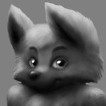  acru_jovian bust_portrait canine cute digital_media_(artwork) dog fluffy fur grey_background greyscale male mammal monochrome nude simple_background 