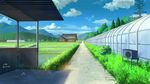  architecture building bush cloud commentary corrugated_galvanised_iron_sheet day east_asian_architecture field grass greenhouse hill house niko_p no_humans original outdoors rice_paddy road scenery shade shadow signature sky sunlight telephone_pole tree twitter_username vanishing_point 