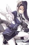  dated gloves hands kantai_collection machinery military military_uniform nachi_(kantai_collection) outstretched_arm outstretched_hand pantyhose parted_lips pencil_skirt shaded_face side_ponytail side_slit skirt solo tomozo_kaoru twitter_username uniform white_gloves white_legwear 