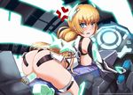  angela_balzac anger_vein angry anus ass bent_over blonde_hair blush breasts breasts_outside deva_battle_suit dildo from_behind hmage leotard long_hair looking_back machinery medium_breasts nipples no_panties object_insertion open_mouth pussy pussy_juice rakuen_tsuihou solo uncensored vaginal vaginal_object_insertion watermark web_address 