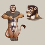  anthro arcticlion balls feline lion male mammal penis solo 