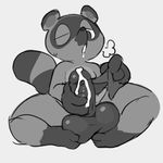  after_masturbation animal_crossing balls cum cum_on_face cum_on_self erection greyscale humanoid_penis male mammal masturbation monochrome nintendo nude one_eye_closed paperclip_(artist) penis sitting solo tanuki tom_nook_(animal_crossing) video_games 