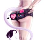  alternate_costume artist_name ass back chouhi_mori deviantart_sample doremy_sweet english from_behind head_out_of_frame image_sample kneepits lower_body patch short_shorts shorts signature simple_background solo tail tapir_tail thighs touhou white_background 