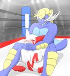  anthro blush duo fight male mammal mongoose mustelid nintendo otter pecs pok&eacute;mon samurott sweat tsubasa1110 video_games wrestling zangoose 