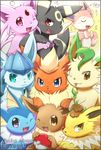  blue_eyes brown_eyes closed_eyes eevee espeon flareon gen_1_pokemon gen_2_pokemon gen_4_pokemon gen_6_pokemon glaceon heart highres ivan_(ffxazq) jolteon leafeon looking_at_viewer no_humans one_eye_closed open_mouth pink_eyes poke_ball pokemon pokemon_(creature) purple_eyes red_eyes smile sylveon umbreon vaporeon yellow_eyes 