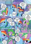  2015 anus ball_gag bdsm bedroom blush bondage bound comic cub cutie_mark dialogue dragon duo english_text equine feral friendship_is_magic gag hair hi_res kyokimute legspread male mammal multicolored_hair my_little_pony pegasus rainbow rainbow_dash_(mlp) rainbow_hair rope spike_(mlp) suspension text wings young 