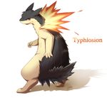  artist_name character_name dated gen_2_pokemon highres ivan_(ffxazq) no_humans pokemon pokemon_(creature) simple_background solo typhlosion white_background 