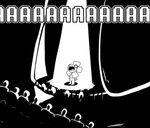  asriel_dreemurr comic commentary costume crowd english flower_costume greyscale koalacola monochrome monster_boy screaming spoilers spotlight stage stage_curtains stage_lights undertale what_if wide-eyed 