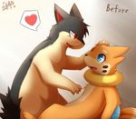  artist_name blue_eyes blush buizel dated eye_contact gen_2_pokemon gen_4_pokemon hand_on_another's_head heart highres ivan_(ffxazq) looking_at_another no_humans open_mouth pokemon pokemon_(creature) quilava red_eyes smile spoken_heart tears trembling 