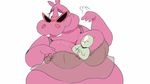  anon belly big_breasts bra breast_squish breasts clothing female gladys_hippo hippopotamus mammal overweight rocko&#039;s_modern_life shamelesss simple_background underwear 