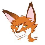  2015 avatar_guy brown_fur brown_nose browniecomicwriter canine fluffy fox fur green_eyes long_ears looking_away male mammal multicolored_fur nude orange_fur portrait signature simple_background solo white_background white_fur yellow_eyes 