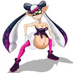  belly big_belly black_hair callie cephalopod clothed clothing diaper diaper_disposal female full_diaper hair inkling marine messy_diaper navel nintendo splatoon squid video_games vore wafflesonawaifu yellow_eyes 