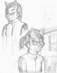  clothed clothing dark desing eyewear fan_character glasses lewysmcdonald&#039;s sketch solo standing traditionalart 