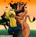  &lt;3 anthro big_breasts breast_grab breasts disney feline female female/female hyena lion mammal shenzi the_lion_king thehyenassbe zira 