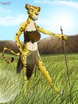  anthro clothing darthmaul1999 disney feline female fuli hunting lens_flare mammal melee_weapon polearm spear the_lion_guard the_lion_king tribal weapon 