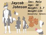  angry animal_genitalia anthro balls blonde_hair butt canine colour_code emotions erection fur grey_fur hair happiness jaycob(artist) jaycob_johnson male mammal model_sheet nude penis sad simple_background solo teenager uncut white_fur wolf young 