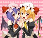  bare_shoulders cosplay dream_c_club dream_c_club_(series) flandre_scarlet holding_hands mian_(dream_c_club) mian_(dream_c_club)_(cosplay) multiple_girls remilia_scarlet saipin setsu_(dream_c_club) setsu_(dream_c_club)_(cosplay) touhou wings 