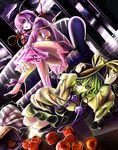  eyes fullerene green_eyes green_hair hairband hat heart highres komeiji_koishi komeiji_satori multiple_girls purple_eyes purple_hair short_hair siblings sisters touhou 