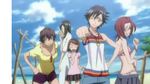  5girls arisawa_tatsuki beach bleach bra cap cleavage compression_artifacts dark_hair glasses honsho_chizuru honshou_chizuru kunieda_ryo natsui_mahana ogawa_michiru pose red_hair redhead resize_artifacts sexy short_hair 