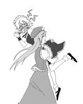  bad_id bad_pixiv_id blush greyscale hong_meiling izayoi_sakuya kondou_(acid) monochrome multiple_girls profile take_it_home touhou 