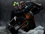  asphyxiation battle choke_hold concept_art crossover crowbar epic glasses gordon_freeman half-life knife multiple_boys parody rain sam_fisher splinter_cell strangling surprised teeth third-party_edit water 