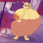  2015 animated anthro anthroified areola bed bedroom belly big_belly big_breasts blush bounce breasts canine chubby digital_media_(artwork) eifie erect_nipples female fox fur grin hair huge_breasts inside lips looking_at_viewer mammal mane mature_female multiple_tails navel neck_fur ninetales nintendo nipples no_sound nude one_eye_closed overweight perky_ears pillow pok&eacute;mon pok&eacute;morph presenting pussy red_eyes revealing smile solo thick_thighs video_games voluptuous wide_hips wink 