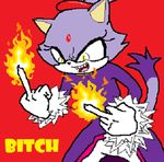  angry anthro blaze_the_cat cat english_text feline female fire fur mammal middle_finger multicolored_fur open_mouth purple_fur reaction_image red_background simple_background solo sonic_(series) source_request text two_tone_fur unknown_artist white_fur 