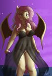  2015 absurd_res anthro anthrofied bat_pony breasts burgerkiss clothing collaboration equine fangs female flutterbat_(mlp) fluttershy_(mlp) friendship_is_magic hair hi_res long_hair mammal mrscurlystyles my_little_pony navel outside pussy solo translucent transparent_clothing wings 