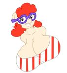  anthro big_breasts breasts cleavage clothed clothing colored edit equine eyewear female friendship_is_magic glasses hair huge_breasts mammal my_little_pony sbshouseofpancakes skullman777 smile solo solo_female twist_(mlp) 