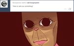  :| ask-burgerpants big_eyes burgerpants creepy english_text looking_at_viewer red_background simple_background solo stare text tumblr undertale video_games wide_eyed 