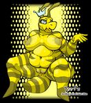  anthro arthropod bee belly chubby dante-feline digital_media_(artwork) female honey insect navel nipples oekaki overweight pussy solo 