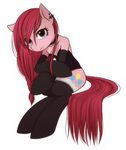  2015 clothed clothing cutie_mark ear_piercing earth_pony elbow_gloves equine female friendship_is_magic gloves hair horse legwear long_hair looking_at_viewer mammal my_little_pony piercing pink_hair pinkamena_(mlp) pinkie_pie_(mlp) pony simple_background solo umeguru white_background 