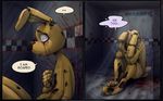  animatronic blood comic crying five_nights_at_freddy&#039;s five_nights_at_freddy&#039;s_3 lagomorph machine male mammal nobody_(artist) rabbit robot springtrap_(fnaf) tears video_games 
