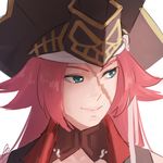  amino_(tn7135) aqua_eyes bad_id bad_pixiv_id fate/extra fate_(series) francis_drake_(fate) hat lips long_hair pink_hair pirate_hat simple_background solo white_background 