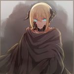  blonde_hair blue_eyes cloak collar dark_persona dragon_girl dragon_horns edna_(tales) horns naked_cloak scales short_hair slit_pupils solo tales_of_(series) tales_of_zestiria tusia what_if 