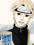  blonde_hair c_(naruto) drink forehead_protector green_yossy male_focus naruto naruto_(series) naruto_shippuuden open_mouth solo 