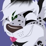  2015 anthro blep eyebrows feline fur hair happy leopard looking_at_viewer male mammal mars_(thequeenofmars) one_eye_closed open_mouth rindeadsong simple_background smile snow_leopard solo spots spotted_fur teeth tongue tongue_out wink 