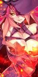  bad_id bad_twitter_id bare_shoulders black_sclera blazblue blazblue:_central_fiction breasts cleavage hat konoe_a_mercury large_breasts lips looking_at_viewer solo takamiya_ren witch_hat yellow_eyes 