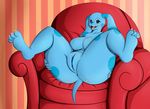  2015 anthro anus big_breasts blue&#039;s_clues blue_(character) blue_eyes breasts butt canine clitoris female looking_at_viewer mammal presenting pussy solo suirano 