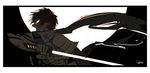  bayashiko doudanuki_masakuni highres male_focus open_mouth profile scar solo sword touken_ranbu weapon yellow_eyes 