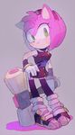  amy_rose female green_eyes hairband hammer hedgehog looking_at_viewer mammal solo sonic_(series) sonic_boom tools 