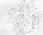  big_ears chris_kirster clothed clothing cub cupping_chin duo eyes_closed forced_kiss half-dressed jake_cottontail kissing lagomorph male male/male mammal mizzyam mustelid one_leg_up otter partially_submerged pencil_(artwork) pool_(disambiguation) rabbit sitting surprise surprise_kiss swimming_trunks swimsuit topless traditional_media_(artwork) young 