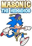  2013 angry anthro black_eyes blue_skin clothed clothing curtsibling digital_media_(artwork) english_text eyebrows fez footwear gloves hat hedgehog illuminati male mammal parody running shoes skirt solo sonic_(series) sonic_the_hedgehog text white_sclera 