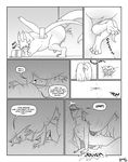  anal_vore anthro anthro_on_feral anus bdsm bestiality bondage bound comic dragon experiment feral internal larger_male male male/male monochrome penis reptile scalie science size_difference smaller_male teelhavok vore 