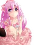  alternate_costume artist_request blue_eyes blush breasts hair_ornament highres long_hair looking_at_viewer nepgear neptune_(series) pink_hair purple_sister small_breasts source_request symbol-shaped_pupils 