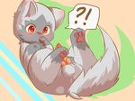  ! ? animal_genitalia balls blush canine_penis erection feral knot male nintendo pawpads paws penis pok&eacute;mon poochyena red_eyes simple_background solo video_games 典藏haodai 