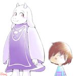  ambiguous_gender anthro blush brown_hair caprine child duo eyes_closed female goat hair horn human long_ears mammal monster open_mouth pink_eyes protagonist_(undertale) size_difference smile toriel undertale video_games young ɯ(_&ndash;_&ndash;_)ɯ 