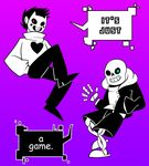  &lt;3 bone duo english_text looking_at_viewer off sans skeleton text undertale video_games zacharie 