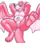  2014 anthro avian brown_eyes bulge cubi flir gryphon inflatable looking_at_viewer male mammal pool_toy presenting rubber shiny simple_background smile solo tongue tongue_out white_background wings 